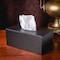 Dacasso Black Leatherette Rectangular Tissue Box Cover AG-1377 - alternate 2